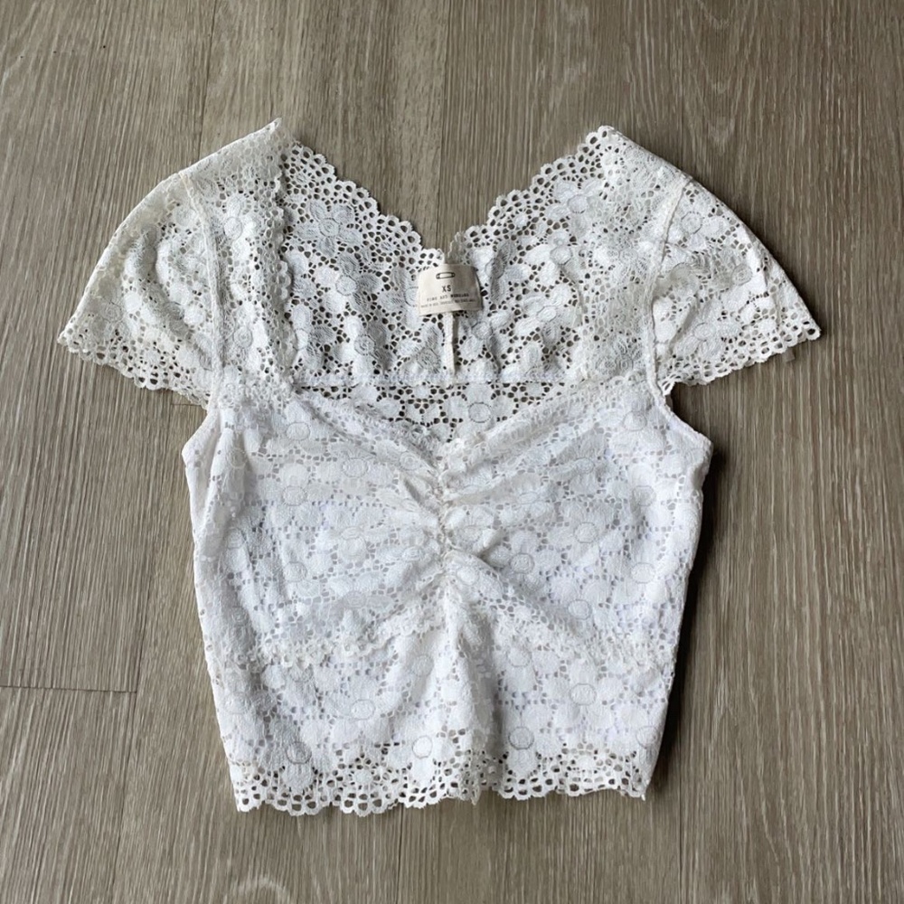 Urban Outfitters white lace Crop Top